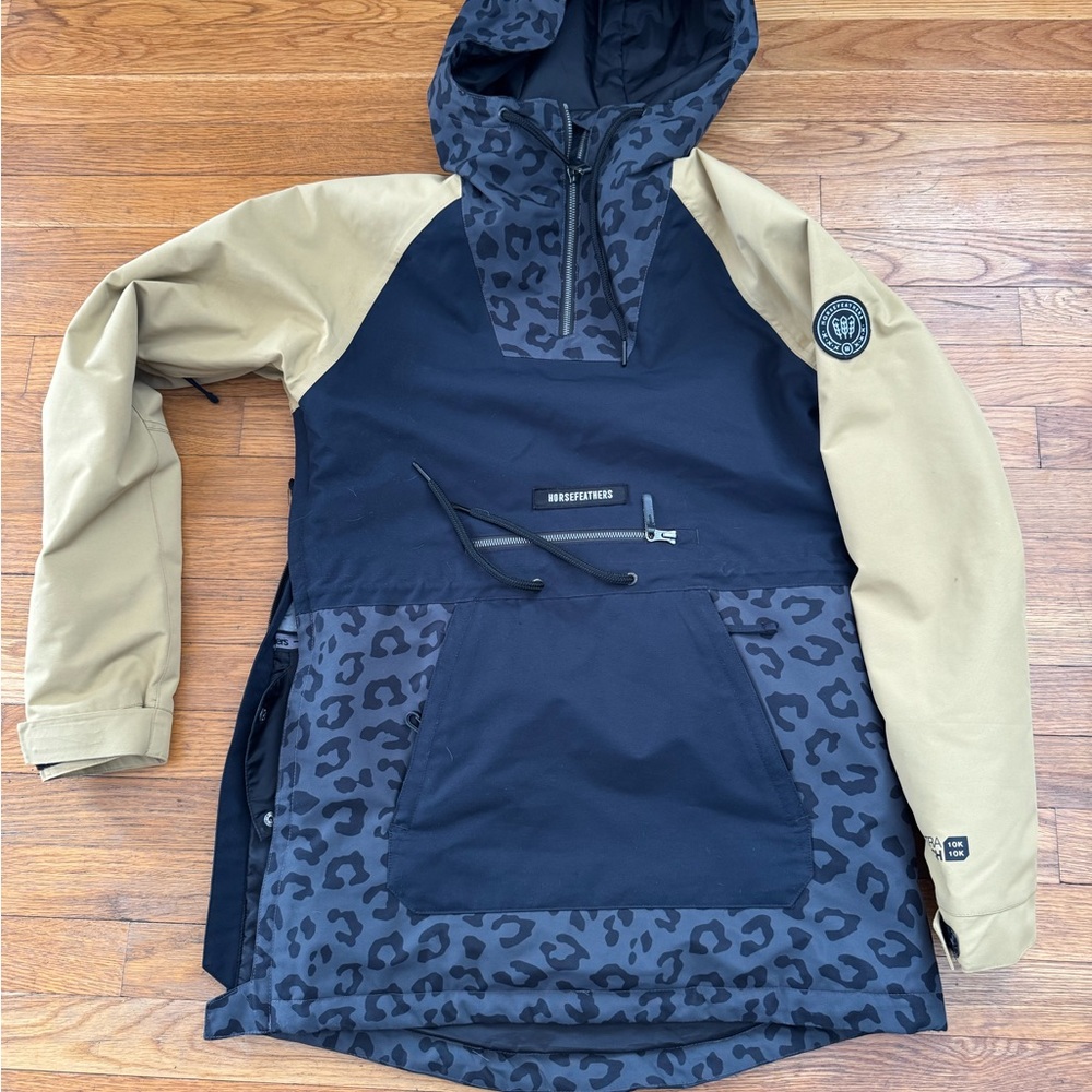 Feathers Black and Tan Ski Jacket